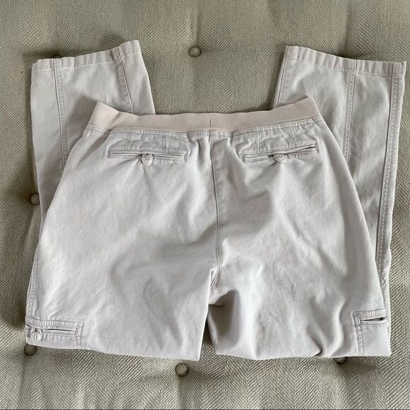 LL Bean Stone Classic Fit Knit Waist Pants 10P Petite - Picture 7 of 9